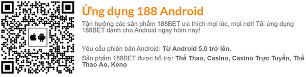 Ứng dụng 188bet cho điện thoại android